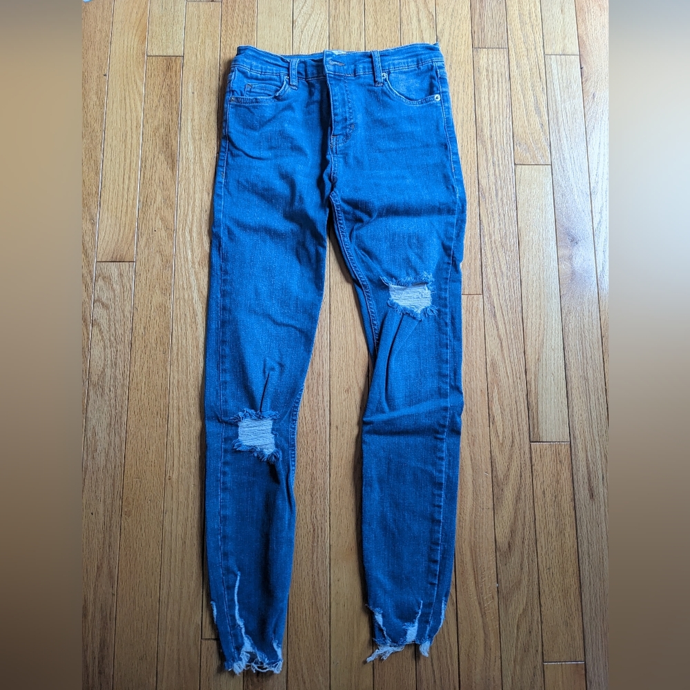 Free People Distressed Skinny Jeans size 26R